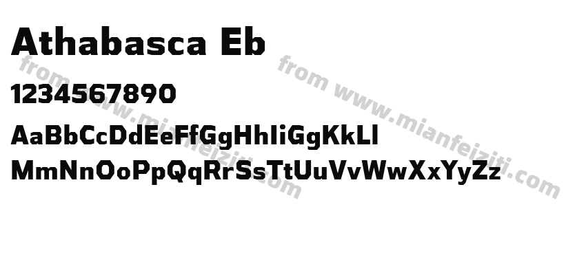 Athabasca Eb字体预览