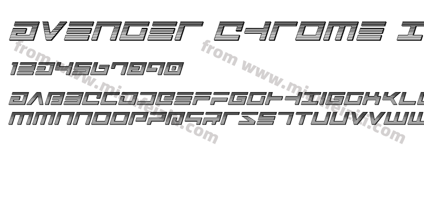Avenger Chrome Italic预览图2
