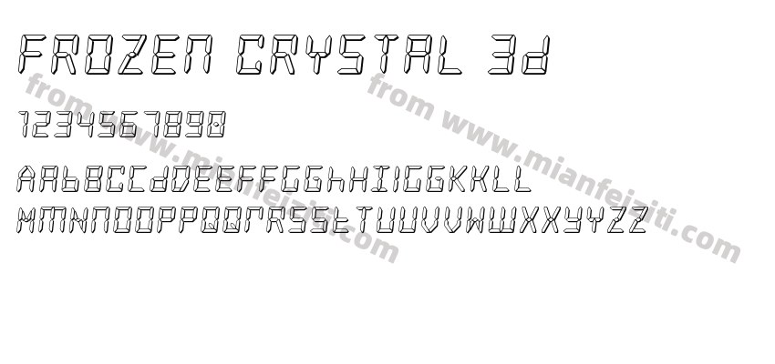 Frozen Crystal 3D字体预览