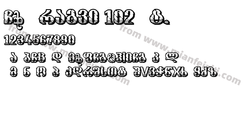 GF Aragvi 102 Mt.字体预览