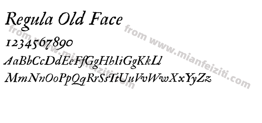 Regula Old Face字体预览