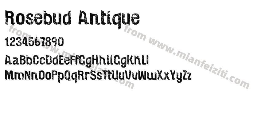 Rosebud Antique字体预览
