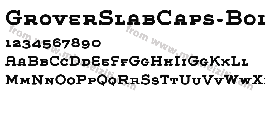 Grover Slab Caps Bold预览图2