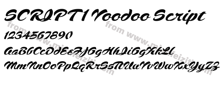 SCRIPT1 Voodoo Script字体预览