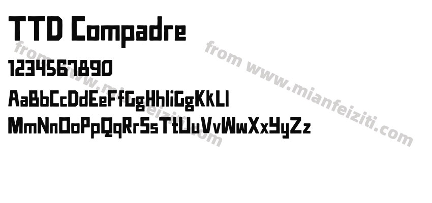 TTD Compadre字体预览