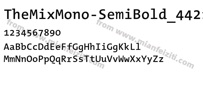 TheMixMono-SemiBold_44212字体预览