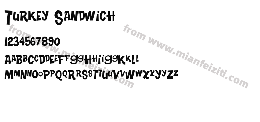 Turkey Sandwich字体预览
