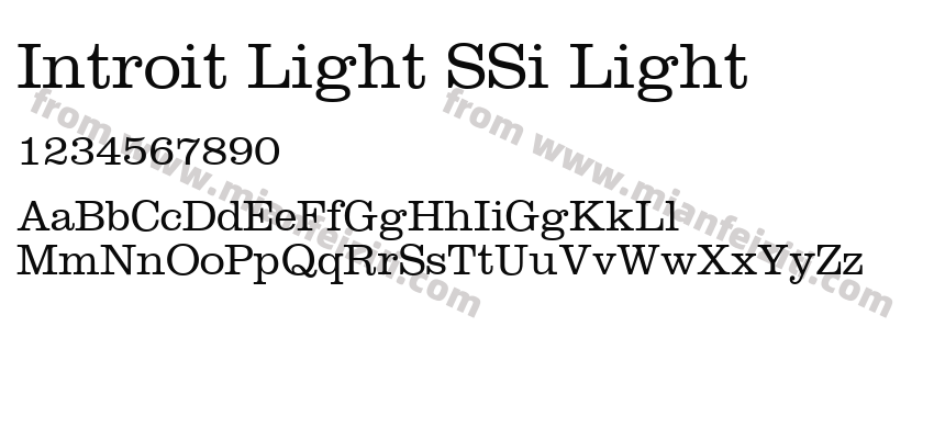 Introit Light SSi Light字体预览