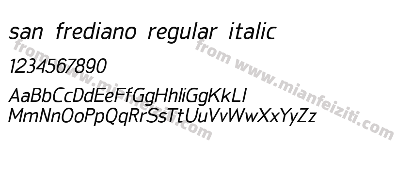 san-frediano-regular-italic字体预览