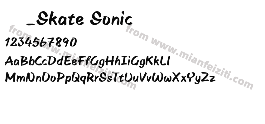 奇思_Skate Sonic字体预览
