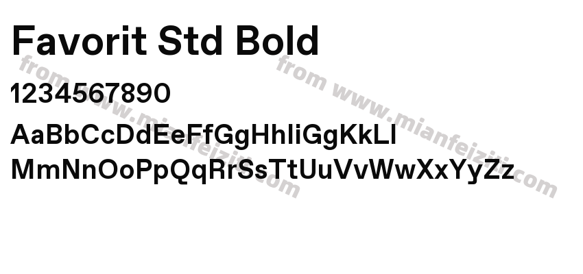 Favorit Std Bold字体预览