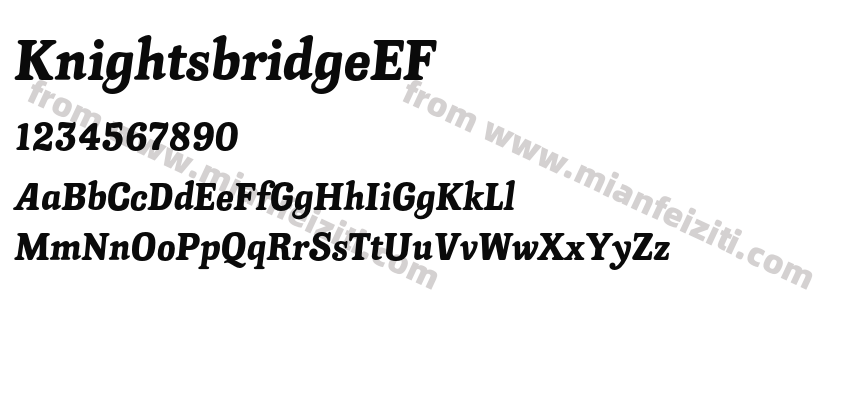 KnightsbridgeEF字体预览