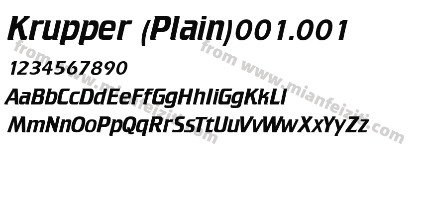 Krupper (Plain)001.001字体预览