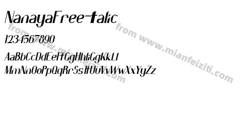 Nanaya Free Italic预览图2
