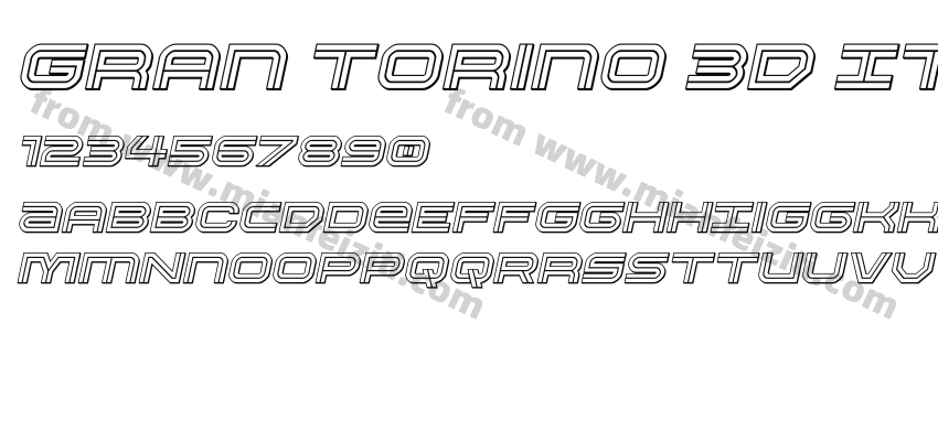 Gran Torino 3D Italic预览图2