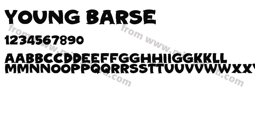 Young Barse字体预览
