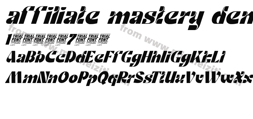 affiliate mastery demo字体预览
