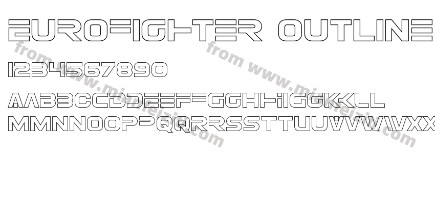 Eurofighter Outline字体预览