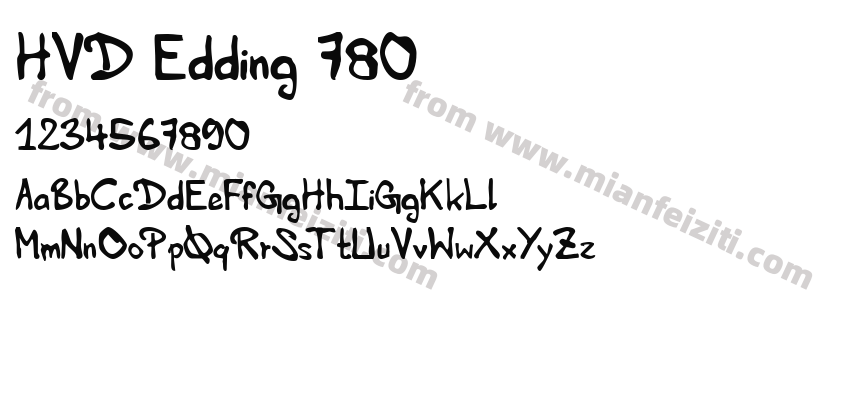 HVD Edding 780字体预览