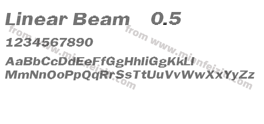 Linear Beam    0.5字体预览