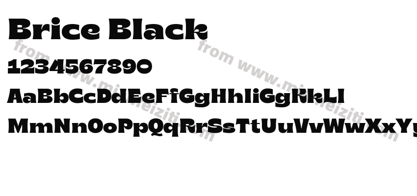 Brice Black字体预览