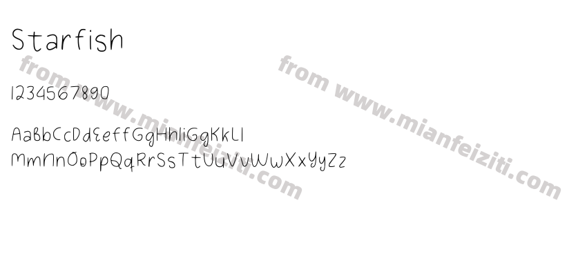 Starfish Regular预览图2
