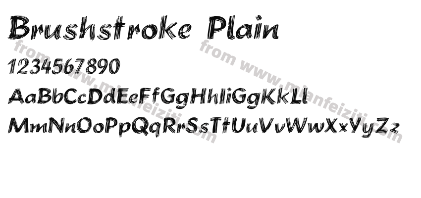 Brushstroke Plain字体预览