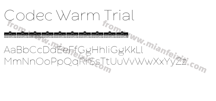 Codec  Warm  Trial  Thin字体预览
