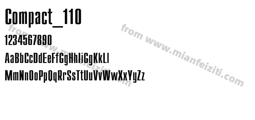 Compact_110字体预览