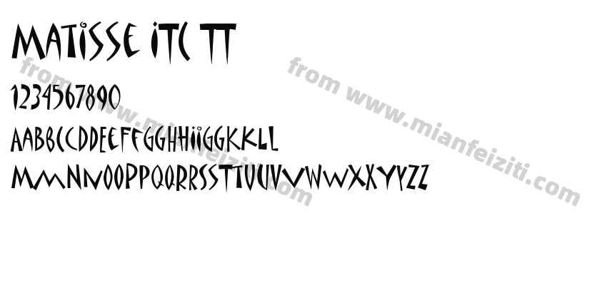 Matisse ITC TT字体预览