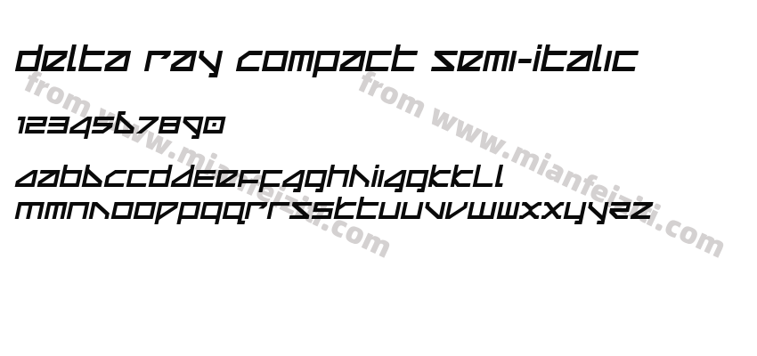 Delta Ray Compact Semi-Italic字体预览
