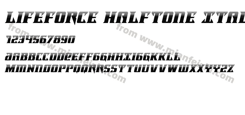 Lifeforce Halftone Italic预览图2