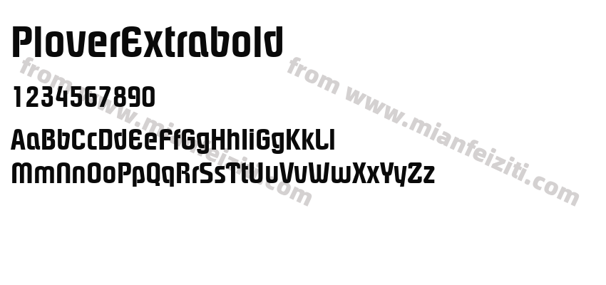 Plover Extrabold Regular预览图2