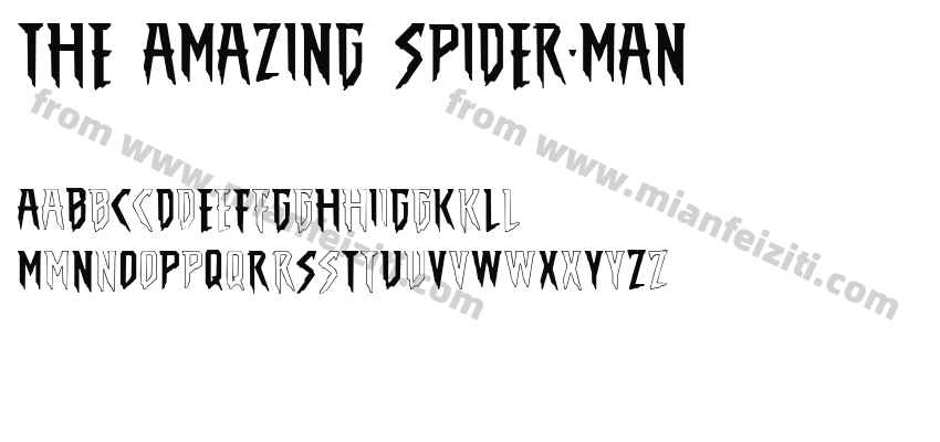 THE AMAZING SPIDER-MAN字体预览