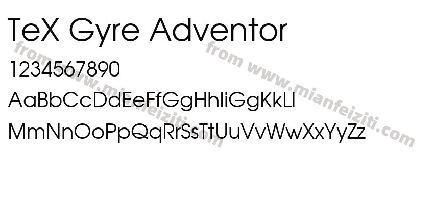 TeX Gyre Adventor字体预览