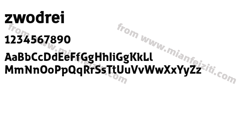 zwodrei Bold预览图2