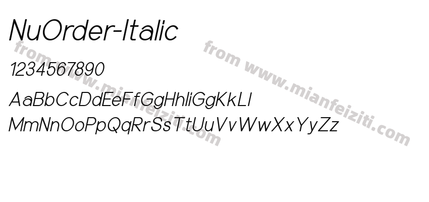 Nu Order Italic预览图2