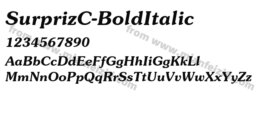 SurprizC Bold Italic预览图2