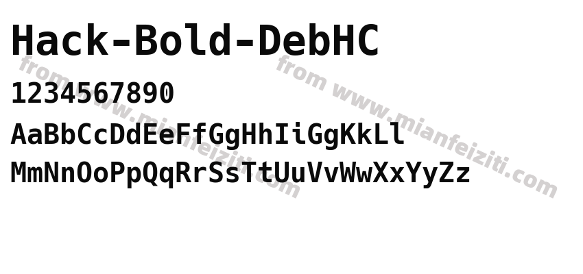 Hack-Bold-DebHC字体预览