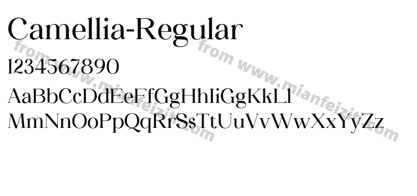 Camellia Regular预览图2