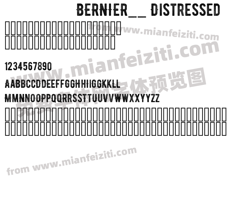BERNIER__ Distressed字体预览