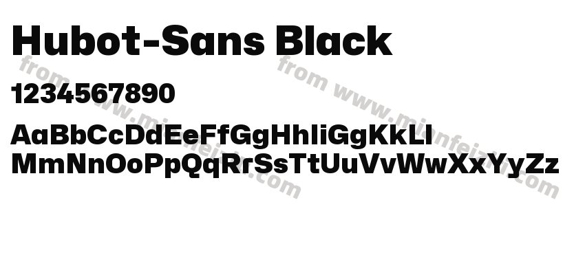 Hubot-Sans Black字体预览