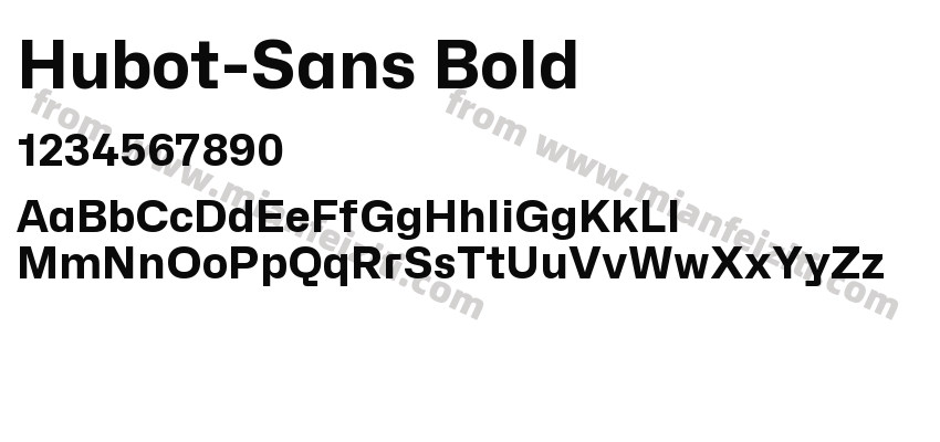 Hubot-Sans Bold字体预览