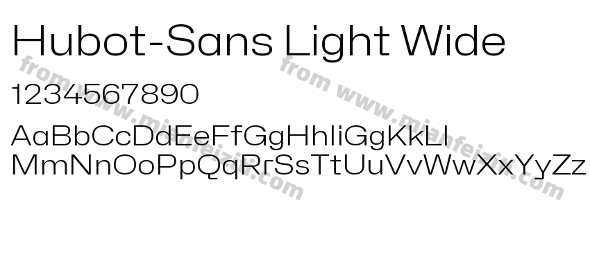 Hubot-Sans Light Wide字体预览