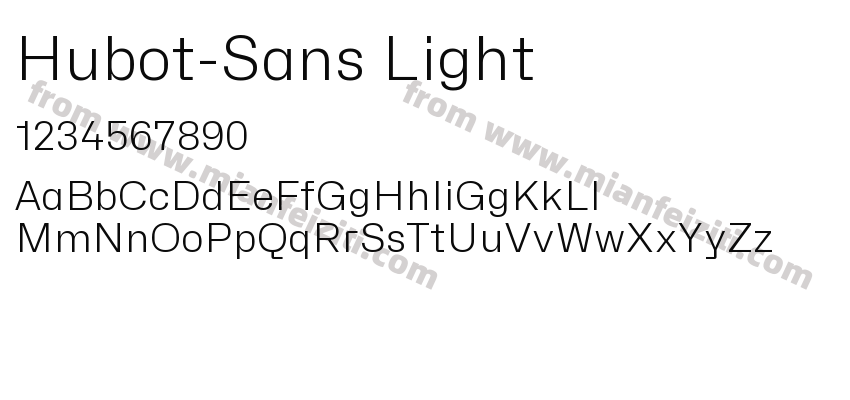 Hubot-Sans Light字体预览