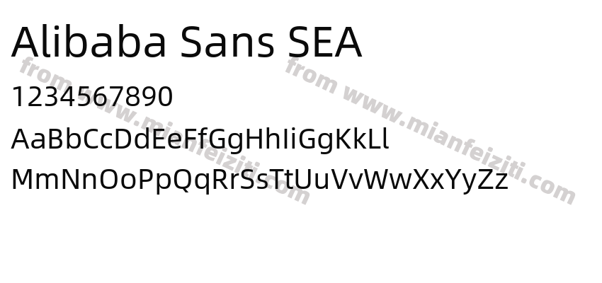 Alibaba Sans SEA字体预览