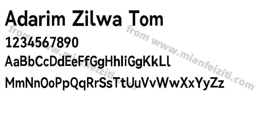 Adarim Zilwa Tom字体预览