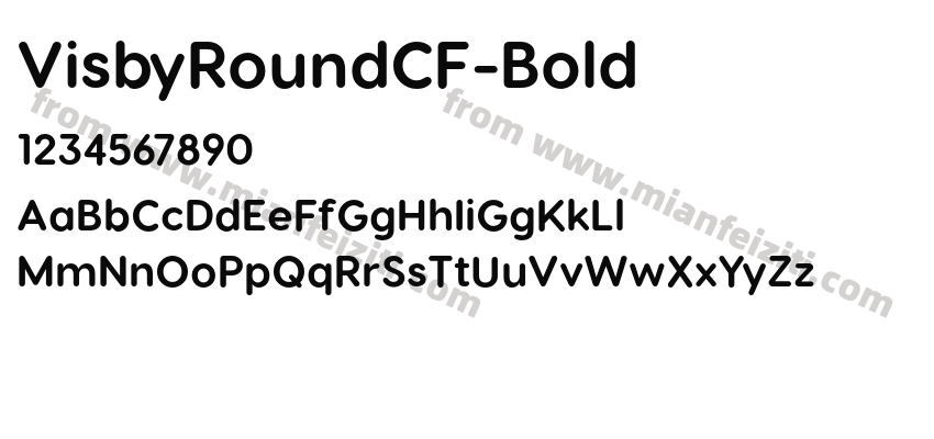 Visby RoundCF Bold预览图2