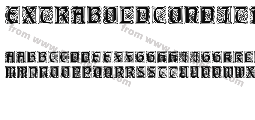 ExtraBoldCondItalic字体预览