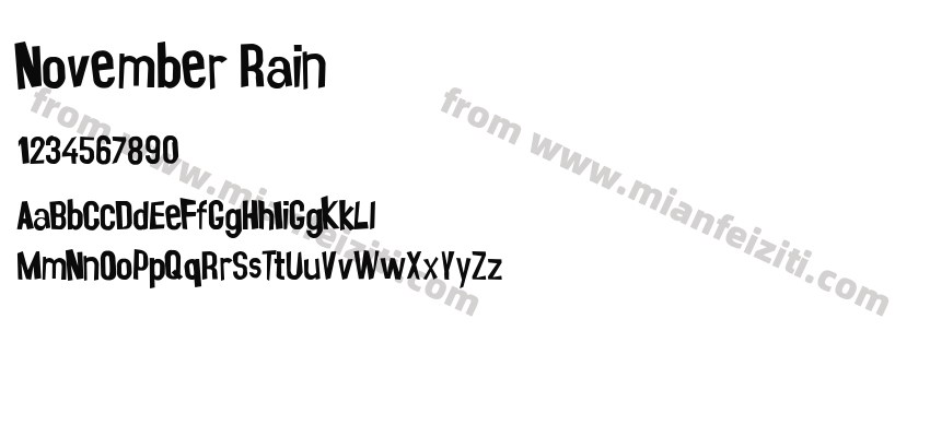 November Rain字体预览